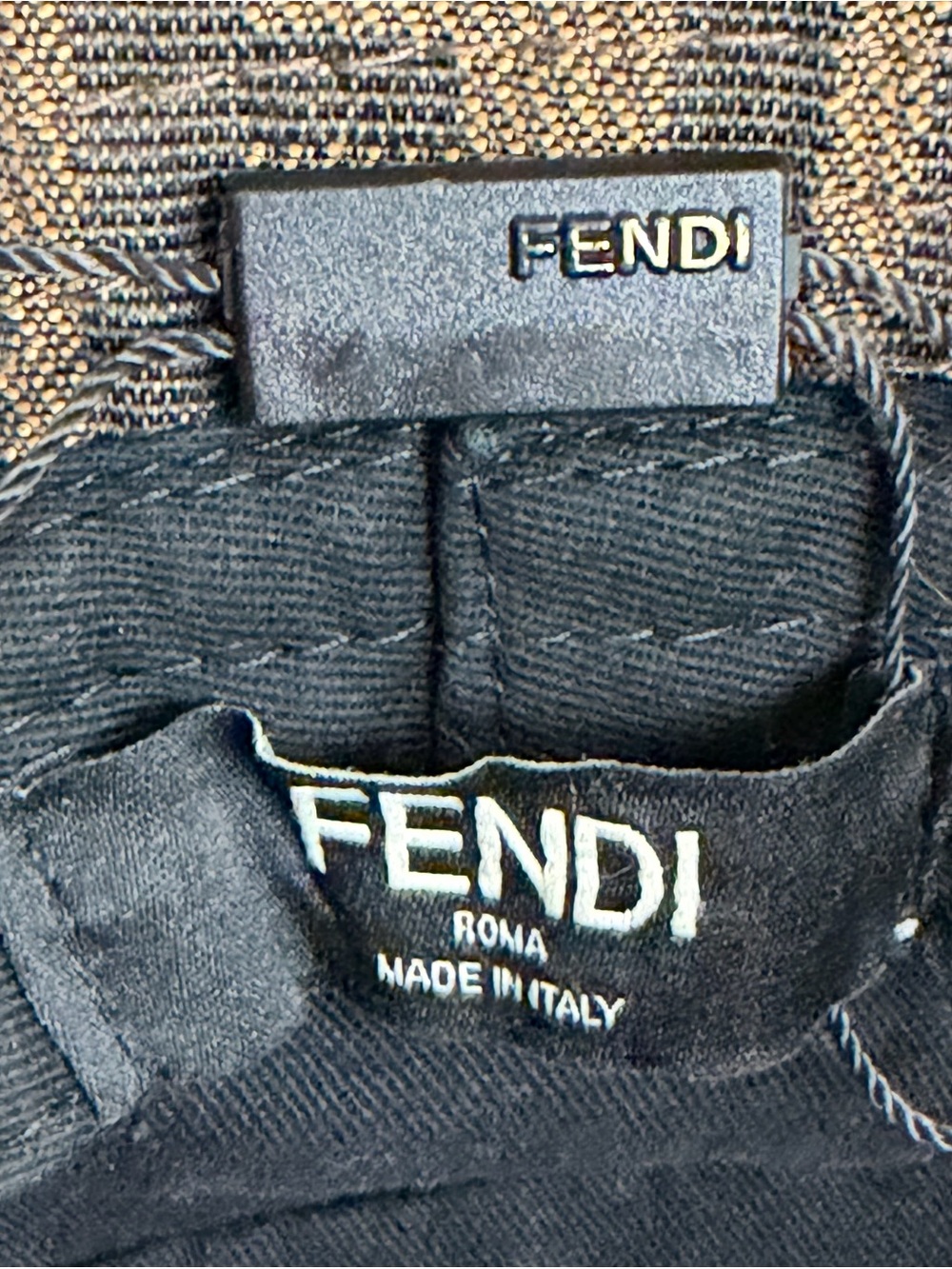 Fendi Unisex Brown Monogram Textile Bucket Hat/Made in Italy Excellent Condition - Picture 2 of 10